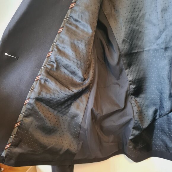 RW&CO Stretch Lining Womens Black Suit Blazer Size 0 One Button Stylish Chic - Picture 5 of 16